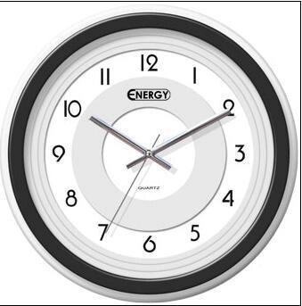 Настенные круглые часы стрелки кварцевые ENERGY EC-10 интерьерные оригинальные для спальни дома от компании 2255 by - онлайн гипермаркет - фото 1