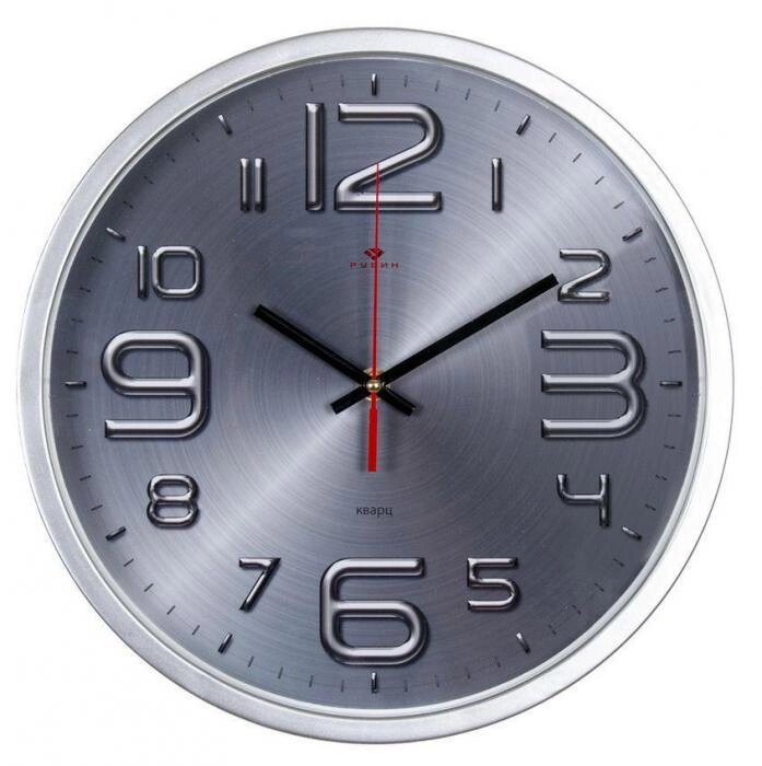 Настенные кварцевые стрелочные интерьерные круглые часы для дома РУБИН 3027-21 на батарейках от компании 2255 by - онлайн гипермаркет - фото 1