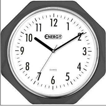 Настенные восьмиугольные часы стрелки кварцевые ENERGY EC-6 интерьерные оригинальные для спальни дома от компании 2255 by - онлайн гипермаркет - фото 1