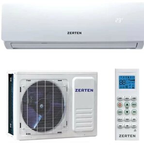 Настенный кондиционер для дома дачи небольшой комнаты 20 м2 сплит система охлаждение в частный дом ZERTEN Z-7