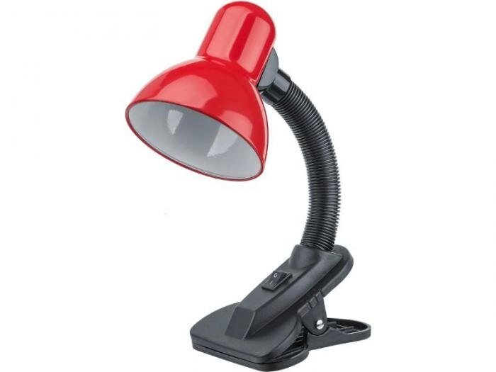 Настольная лампа для школьника дома на прищепке Navigator 61 642 NDF-C011-60W-R-E27 красная от компании 2255 by - онлайн гипермаркет - фото 1