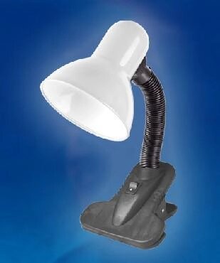 Настольная лампа на прищепке UNIEL 00756 TLI-202 белый светильник для школьника от компании 2255 by - онлайн гипермаркет - фото 1