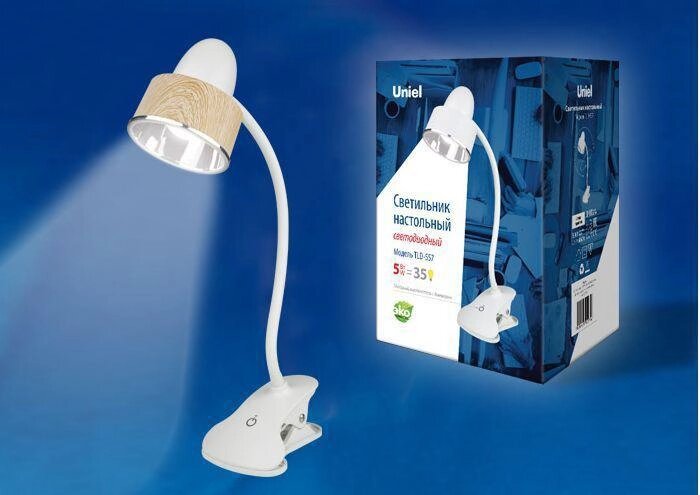 Настольная сенсорная светодиодная лампа UNIEL TLD-557 BROWN Светильники-прищепки от компании 2255 by - онлайн гипермаркет - фото 1