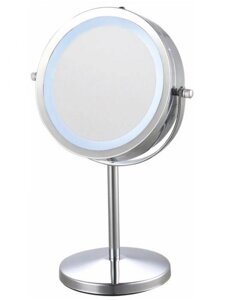 Настольное косметическое зеркало с подсветкой UniStor Aura 212550 для макияжа с увеличением на подставке