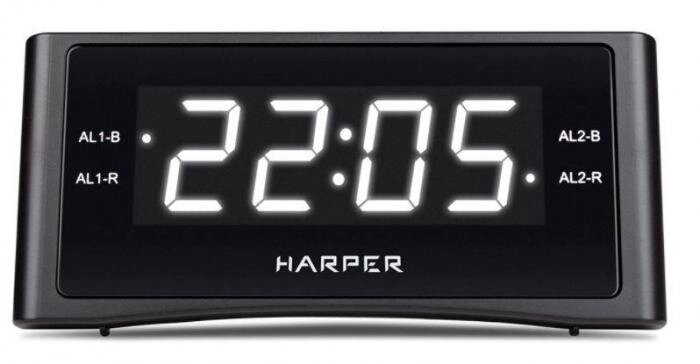 Настольные электронные часы на батарейках HARPER HCLK-1007 WHITE LED от компании 2255 by - онлайн гипермаркет - фото 1