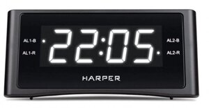 Настольные электронные часы на батарейках HARPER HCLK-1007 WHITE LED