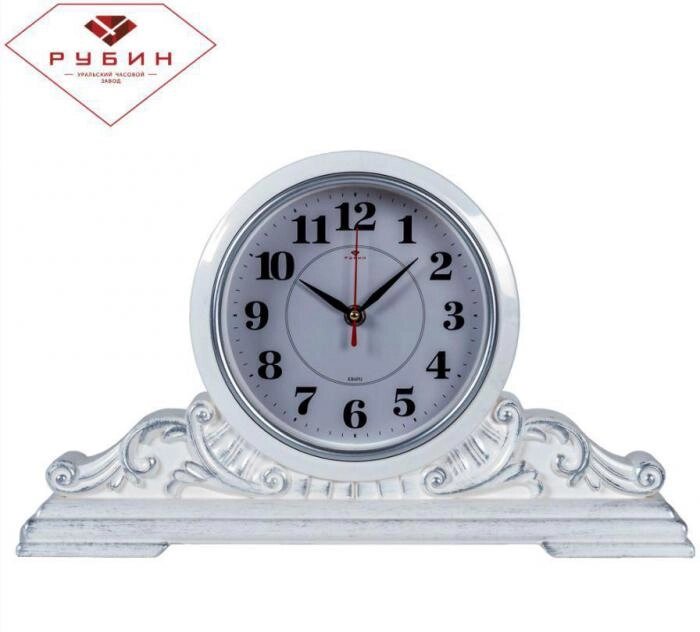 Настольные каминные стрелочные кварцевые часы РУБИН 4225-004 интерьерные классические от компании 2255 by - онлайн гипермаркет - фото 1