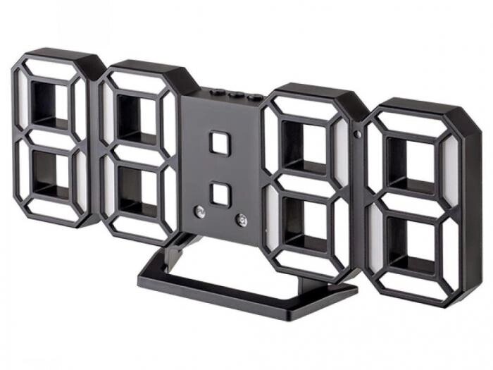 Настольные светодиодные электронные часы-будильник цифровые Perfeo Luminous PF B4925 настенные цифры для дома от компании 2255 by - онлайн гипермаркет - фото 1