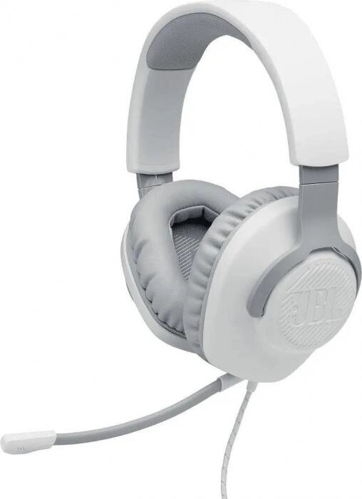 Наушники JBL Quantum 100, 3.5 мм, накладные, белый [jblquantum100wht] от компании 2255 by - онлайн гипермаркет - фото 1