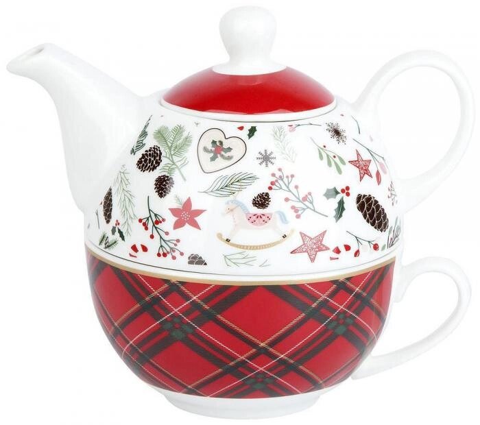 NOUVELLE HOME Набор 2пр "Edinburgh": чайник v=400 мл и чашка v=270мл 1620109 от компании 2255 by - онлайн гипермаркет - фото 1