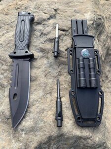 Нож тактический военный охотничий туристический походный боевой подарочный для рыбалки охоты с огнивом
