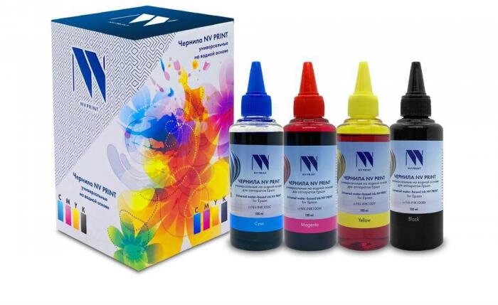 NV PRINT NV-INK100-4 черный, голубой, пурпурный, желтый (C3455) от компании 2255 by - онлайн гипермаркет - фото 1