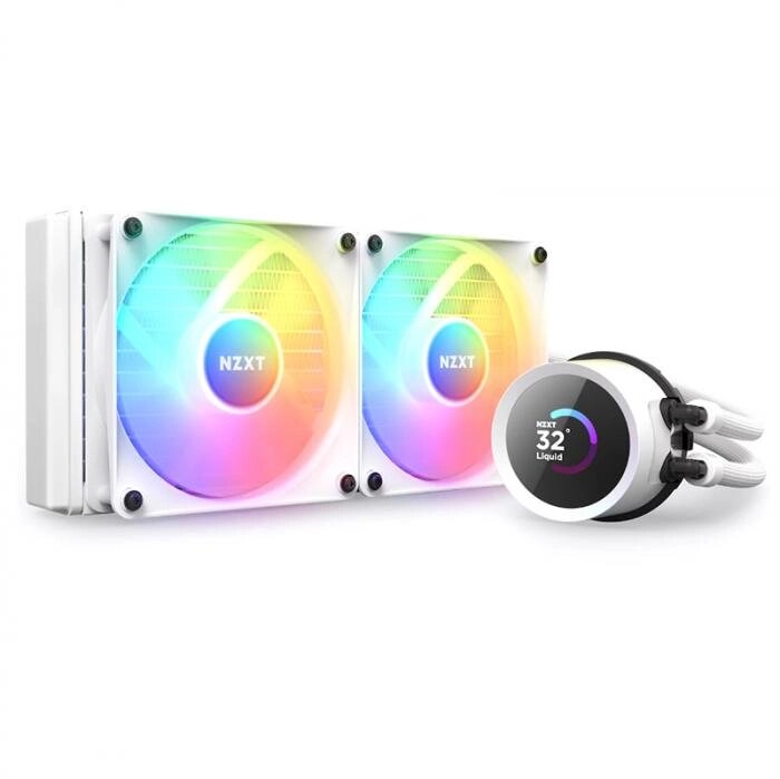 NZXT Kraken 280 RGB White RL-KR280-W1 (Intel LGA 1700/1200/115X AMD AM5/AM4/sTRX4/TR4) от компании 2255 by - онлайн гипермаркет - фото 1