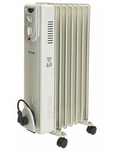 Обогреватель масляный радиатор Delta D05-7 Р1-00014215 электрический напольный бытовой для помещений дома дачи