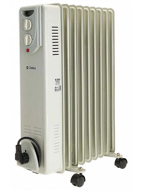 Обогреватель масляный радиатор Delta D05-9 электрический напольный бытовой для помещений дома дачи от компании 2255 by - онлайн гипермаркет - фото 1