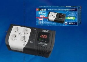 Однофазный стабилизатор напряжения UNIEL U-ARS-1000/1 для газовых котлов дома дачи квартиры