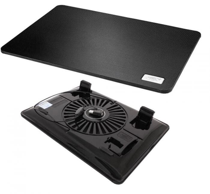 Охлаждающая подставка для ноутбука с охлаждением DeepCool N1 черный вентилятор для охлаждения от компании 2255 by - онлайн гипермаркет - фото 1
