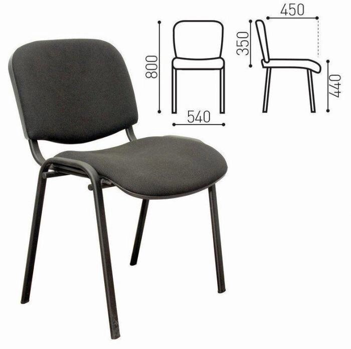 OLSS стул ИЗО цвет В-14 черный, рама черная от компании 2255 by - онлайн гипермаркет - фото 1