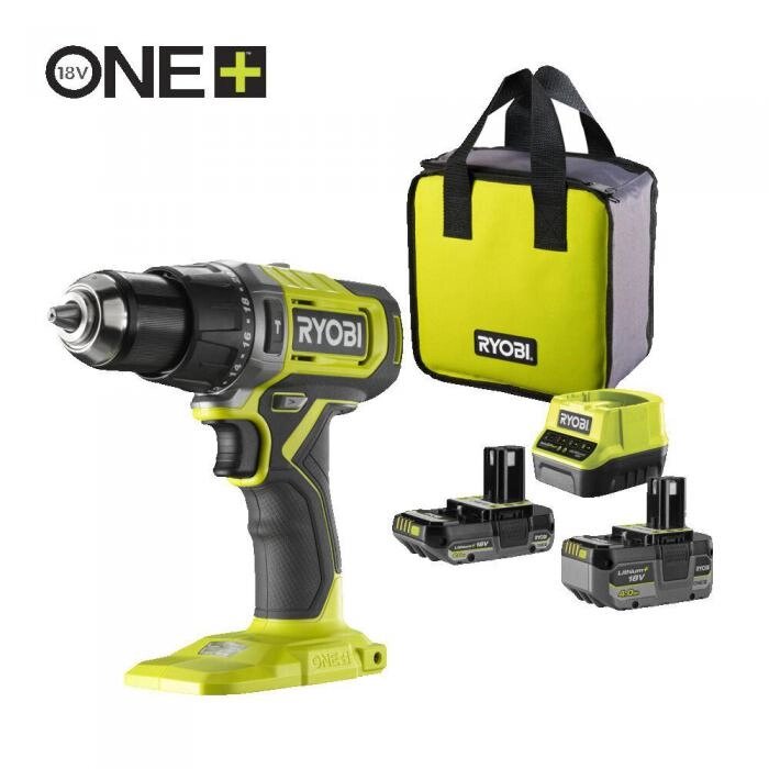 ONE + / Ударная дрель-шуруповерт RYOBI RPD18-2C42S от компании 2255 by - онлайн гипермаркет - фото 1