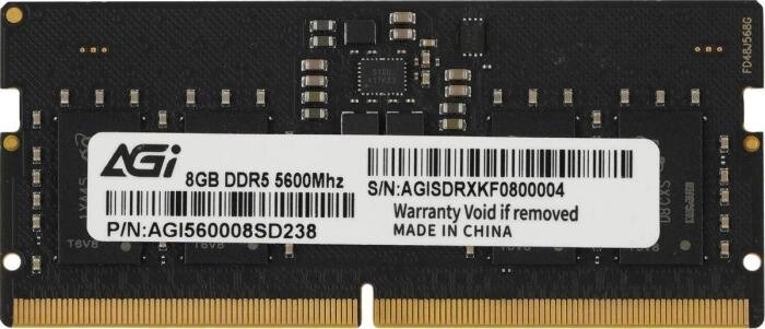 Оперативная память AGI AGI560008SD238 DDR5 -  1x 8ГБ 5600МГц, для ноутбуков (SO-DIMM),  Ret от компании 2255 by - онлайн гипермаркет - фото 1