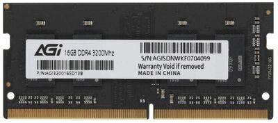 Оперативная память AGI SD138 AGI320016SD138 DDR4 -  1x 16ГБ 3200МГц, для ноутбуков (SO-DIMM),  OEM от компании 2255 by - онлайн гипермаркет - фото 1