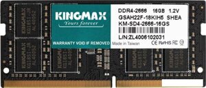 Оперативная память kingmax 16гб DDR4 sodimm 2666 мгц KM-SD4-2666-16GS