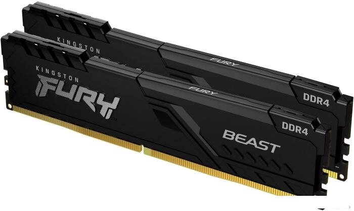 Оперативная память Kingston FURY Beast 2x16GB DDR4 PC4-25600 KF432C16BBK2/32 от компании 2255 by - онлайн гипермаркет - фото 1