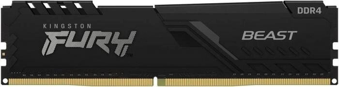 Оперативная память Kingston Fury Beast Black KF432C16BB/4 DDR4 -  1x 4ГБ 3200МГц, DIMM,  Ret от компании 2255 by - онлайн гипермаркет - фото 1