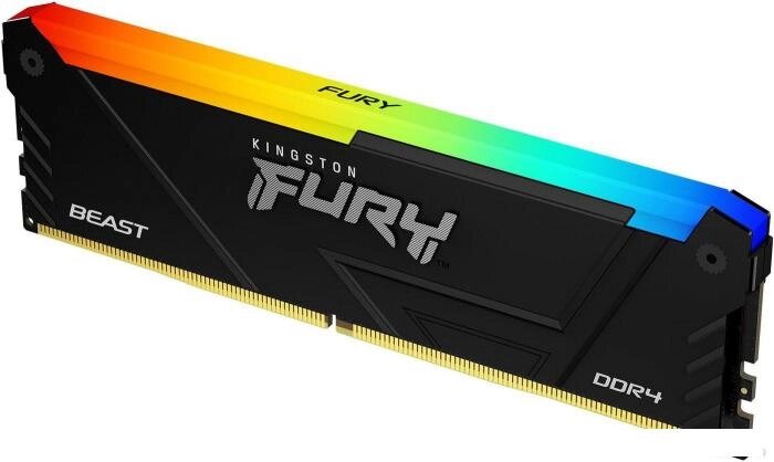 Оперативная память Kingston FURY Beast RGB 16ГБ DDR4 2666 МГц KF426C16BB12A/16 от компании 2255 by - онлайн гипермаркет - фото 1