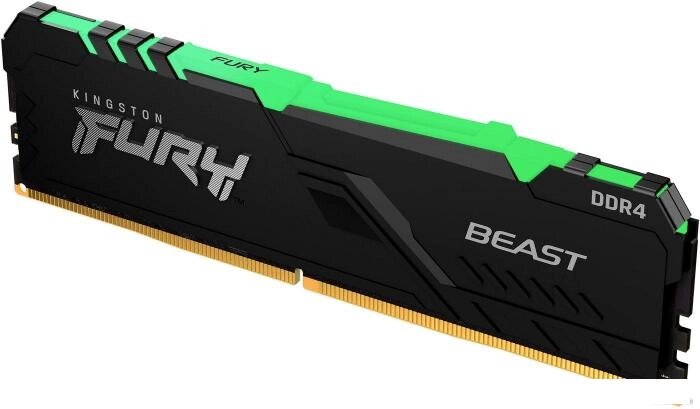 Оперативная память Kingston FURY Beast RGB 16ГБ DDR4 3200 МГц KF432C16BB12A/16 от компании 2255 by - онлайн гипермаркет - фото 1