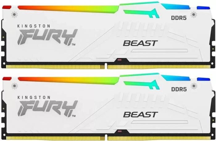 Оперативная память Kingston FURY Beast RGB 2x16ГБ DDR5 5200 МГц KF552C36BWEAK2-32 от компании 2255 by - онлайн гипермаркет - фото 1