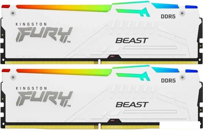 Оперативная память Kingston FURY Beast RGB 2x16ГБ DDR5 6800 МГц KF568C34BWEAK2-32 от компании 2255 by - онлайн гипермаркет - фото 1