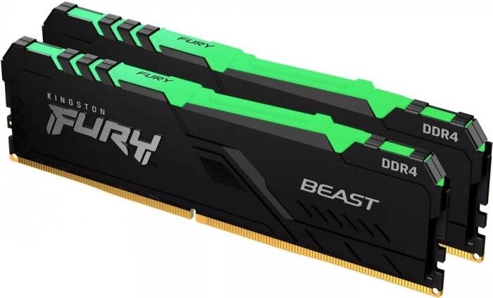 Оперативная память Kingston FURY Beast RGB 2x32ГБ DDR4 3600 МГц KF436C18BB2AK2/64 от компании 2255 by - онлайн гипермаркет - фото 1