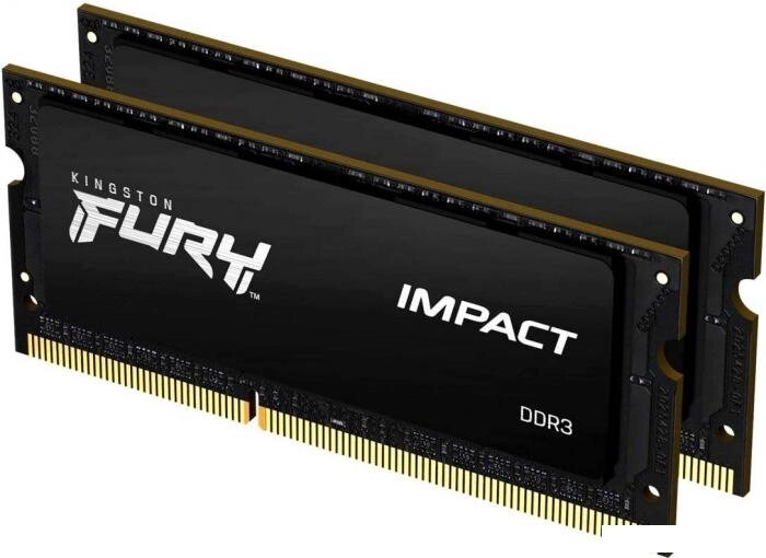 Оперативная память Kingston FURY Impact 2x8GB DDR3 SODIMM PC3-14900 KF318LS11IBK2/16 от компании 2255 by - онлайн гипермаркет - фото 1