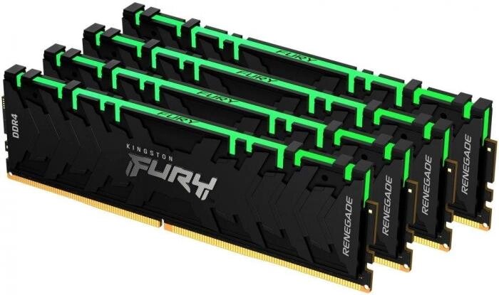 Оперативная память Kingston FURY Renegade RGB 4x8GB DDR4 PC4-25600 KF432C16RBAK4/32 от компании 2255 by - онлайн гипермаркет - фото 1