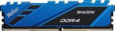 Оперативная память NETAC Shadow NTSDD4P26SP-08B DDR4 -  1x 8ГБ 2666МГц, DIMM,  Blue,  Ret от компании 2255 by - онлайн гипермаркет - фото 1