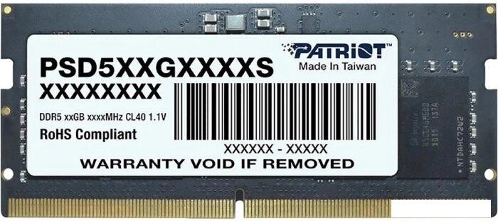 Оперативная память Patriot Signature Line 8ГБ DDR5 4800 МГц PSD58G480041S от компании 2255 by - онлайн гипермаркет - фото 1