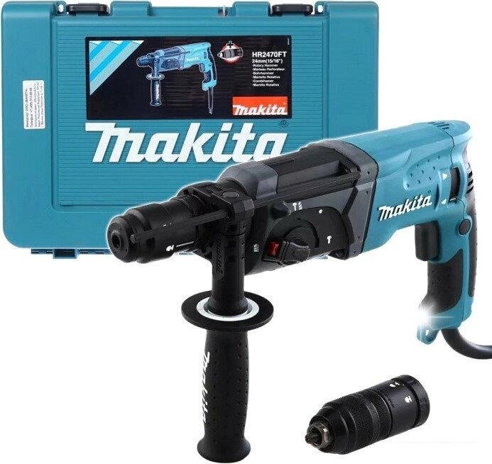 Перфоратор с регулировкой оборотов Makita HR 2470 FT со сменным патроном sds-plus 4 Дж от компании 2255 by - онлайн гипермаркет - фото 1