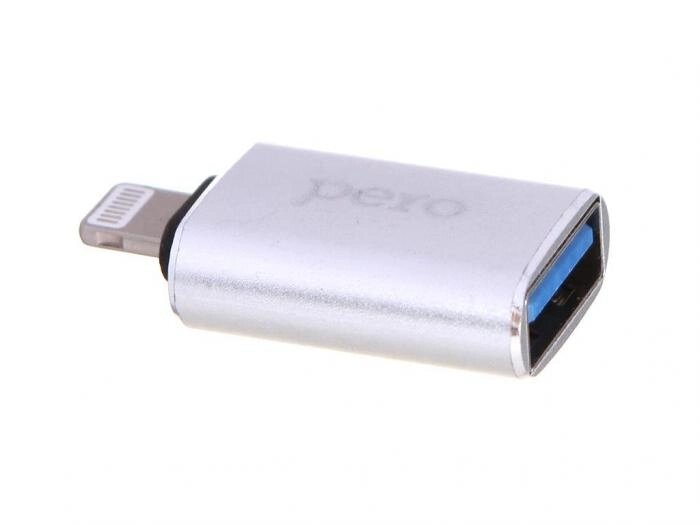 Pero AD02 OTG Lightning - USB 3.0 Silver PRAD02LTSR от компании 2255 by - онлайн гипермаркет - фото 1