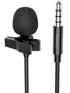 Петличный микрофон Hoco L14 Black 6931474761132 петличка для пк телефона ноутбука стрима
