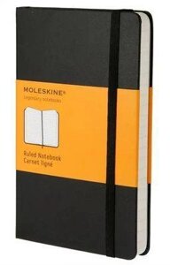 Блокнот MOLESKINE Classic, 240стр, в линейку, твердая обложка, черный [qp060]