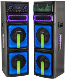 Музыкальный центр Supra SMB-2050, 180Вт, с караоке, Bluetooth, FM, USB, SD, черный,