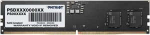 Оперативная память Patriot Signature PSD516G56002 DDR5 - 1x 16ГБ 5600МГц, DIMM, Ret