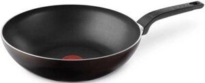 Сковорода ВОК (WOK) Tefal Easy Plus 4237628, 28см, без крышки, черный [9100054099]