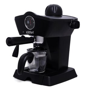 Рожковая кофеварка электрическая Кофемашина эспрессо для дома KITFORT КТ-706 черный