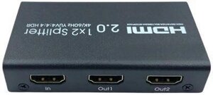 Сплиттер аудио-видео PREMIER 5-872-2V2, HDMI (f) - 2хHDMI (f) , ver 2.0, черный