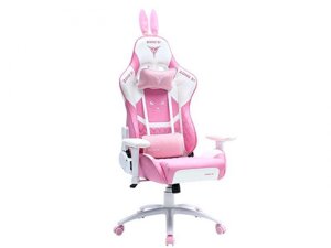 Компьютерное кресло для девушки розовое игровой стул геймерский для компьютера пк Zone 51 Bunny Z51-BUN-PI