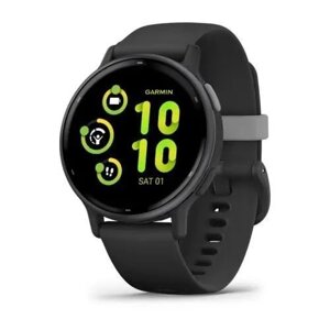 Смарт-часы Garmin Vivoactive 5, 30.4мм, 1.2", черный/черный [010-02862-10]