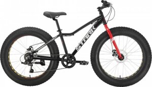 Велосипед фэтбайк с большими колесами 24 дюйма горный зимний алюминиевый STARK Rocket Fat 24.1 D черный
