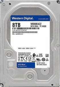 Жесткий диск WD Blue WD80EAZZ, 8ТБ, HDD, SATA III, 3.5